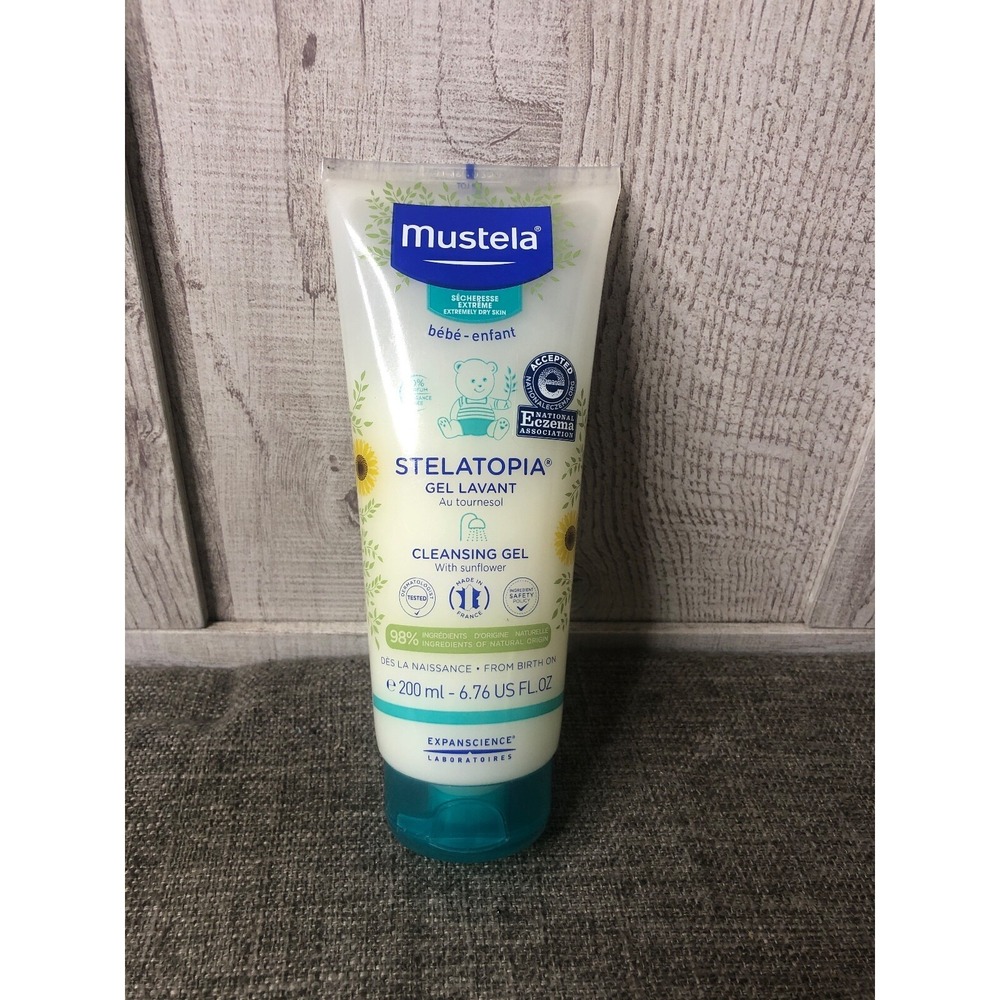 Mustela Stelatopia Cleansing Gel w/ Sunflower Fragrance Free 6.76 fl oz (200 ml)